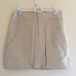 Ann Taylor Cream Mini Skirt
